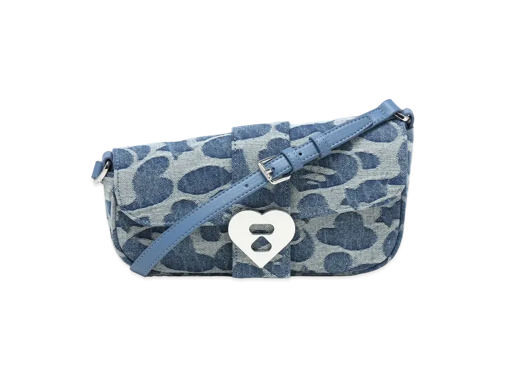A BATHING APE Pattern Denim Handbag #1 "Lightindi"