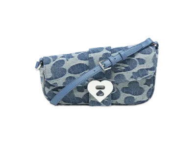 A BATHING APE Pattern Denim Handbag #1 "Lightindi"