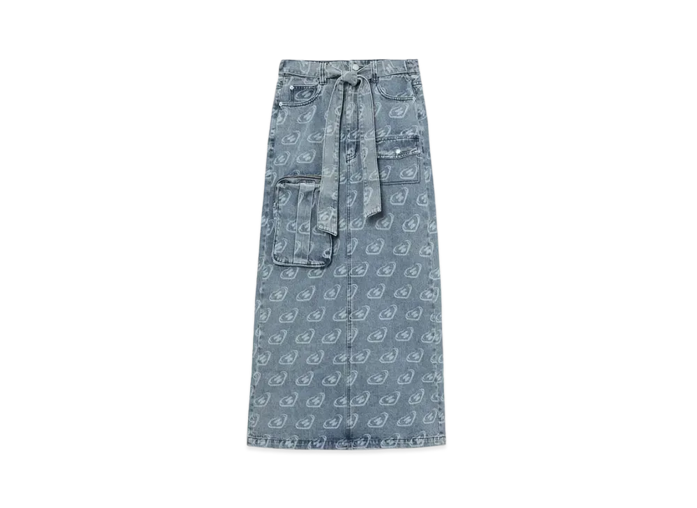 A BATHING APE Belted Cargo Maxi Skirt Pattern "Lightindi"