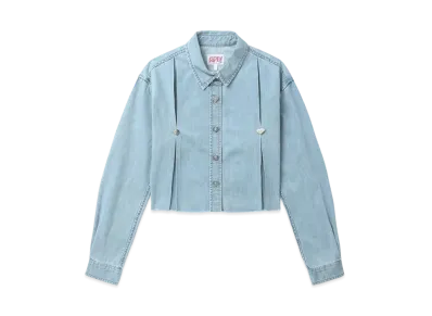 A BATHING APE Cropped Denim Shirt "Lightindi"