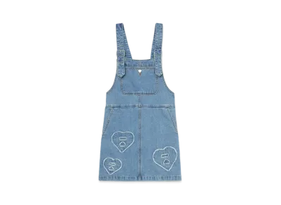 A BATHING APE Logo Patch Denim Dress "Lightindi"