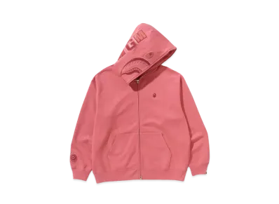 A BATHING APE Ape Head One Point Shark Zip Hoodie "Pink"