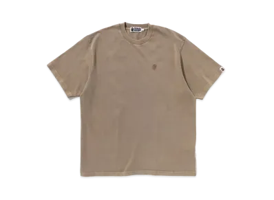 A BATHING APE Ape Head One Point Garment Dyed Relaxed Fit Tee "Beige"