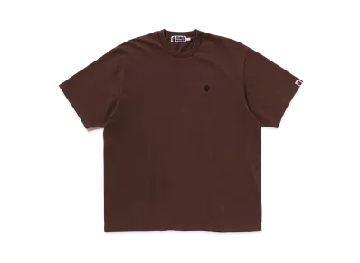 A BATHING APE Ape Head One Point Garment Dyed Relaxed Fit Tee "Brown"