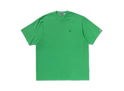 A BATHING APE Ape Head One Point Garment Dyed Relaxed Fit Tee "Green"