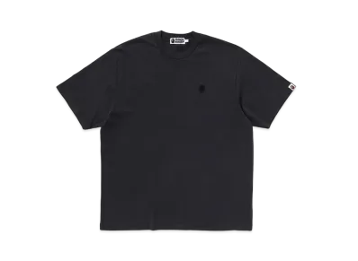 A BATHING APE Ape Head One Point Garment Dyed Relaxed Fit Tee "Black"