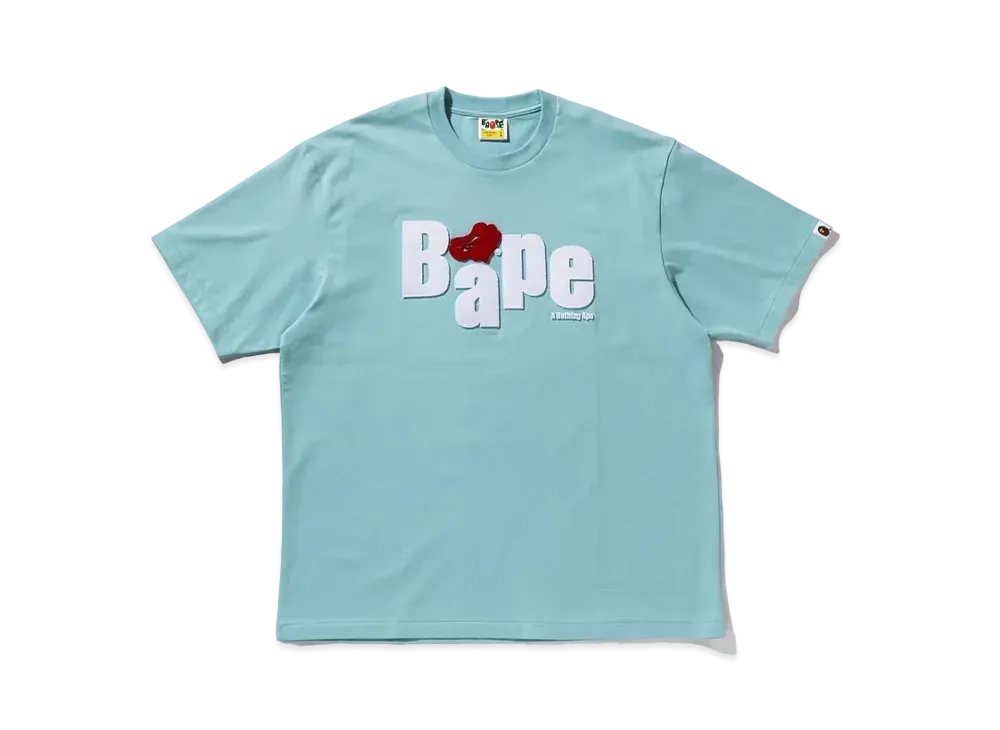 A BATHING APE Heart Ape Head Relaxed Fit Tee "Sax"