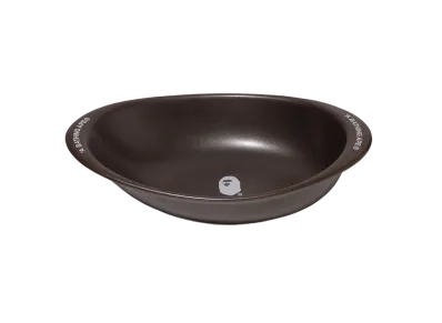 A BATHING APE Bape Home Hasamiyaki Oval Plate "Brown"