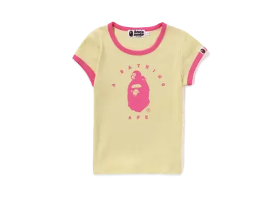 A BATHING APE Milo ON Ape Head Trim Tee "Yellow"