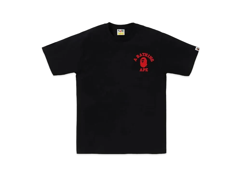 A BATHING APE Color Camo College ATS Tee "Black"