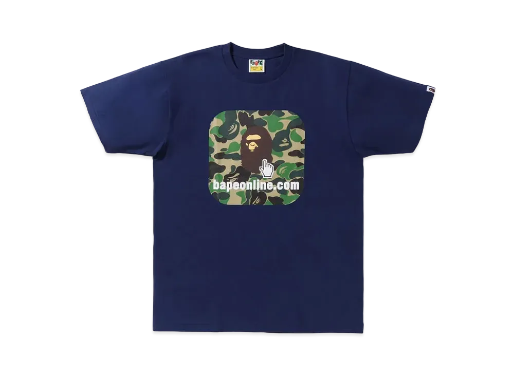 A BATHING APE ABC Camo Bape Online Tee "Navy"