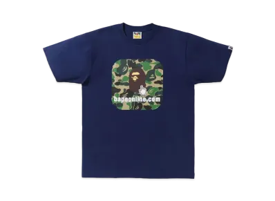 A BATHING APE ABC Camo Bape Online Tee "Navy"