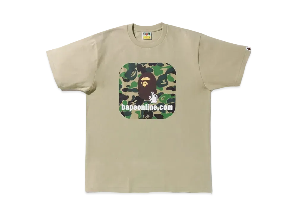 A BATHING APE ABC Camo Bape Online Tee "Beige"