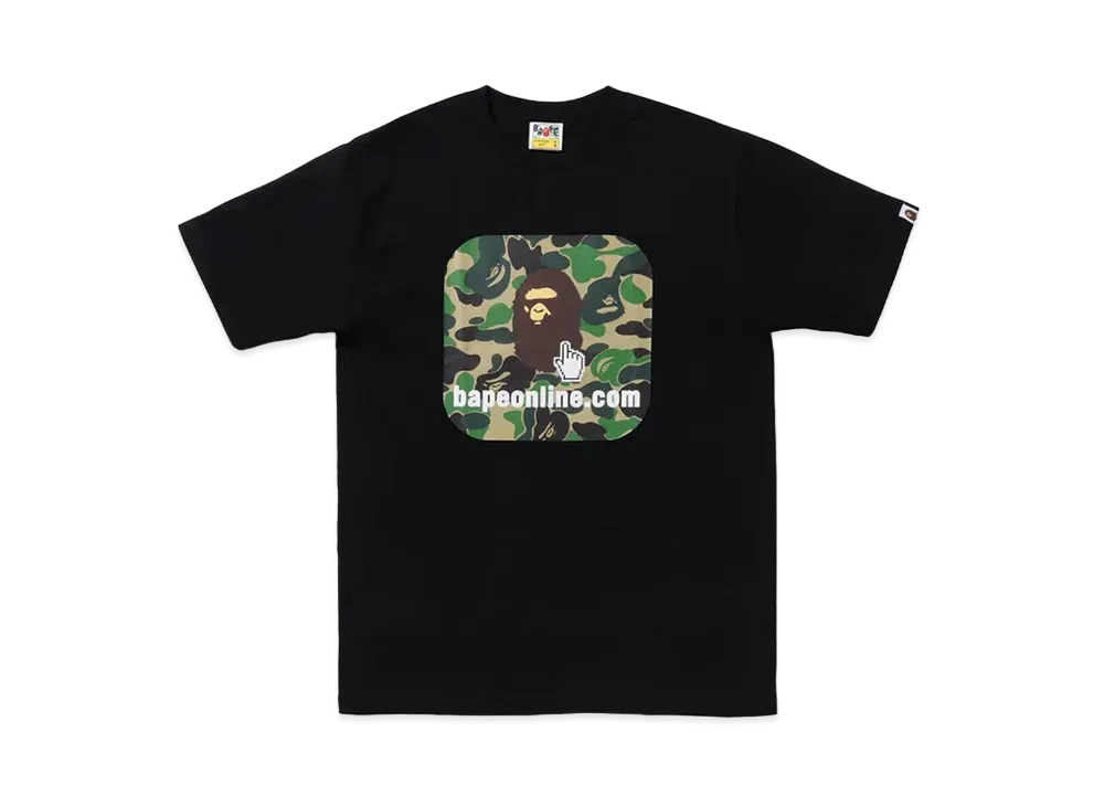 A BATHING APE ABC Camo Bape Online Tee "Black"