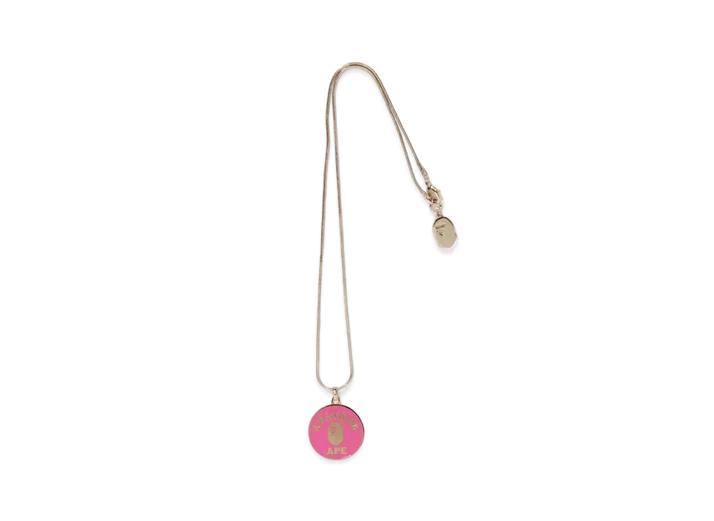A BATHING APE College Necklace "Pink"