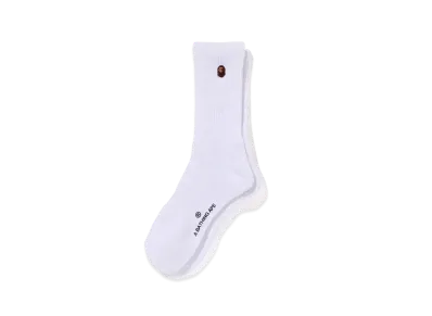 A BATHING APE Ape Head One Point Socks "White"