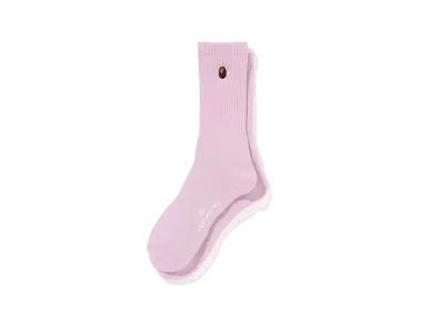 A BATHING APE Ape Head One Point Socks "Pink"