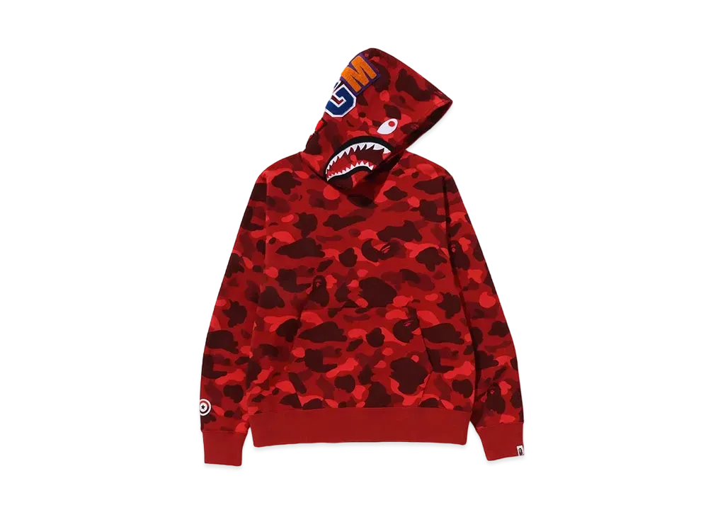 A BATHING APE Shark Pullover Hoodie "Red"