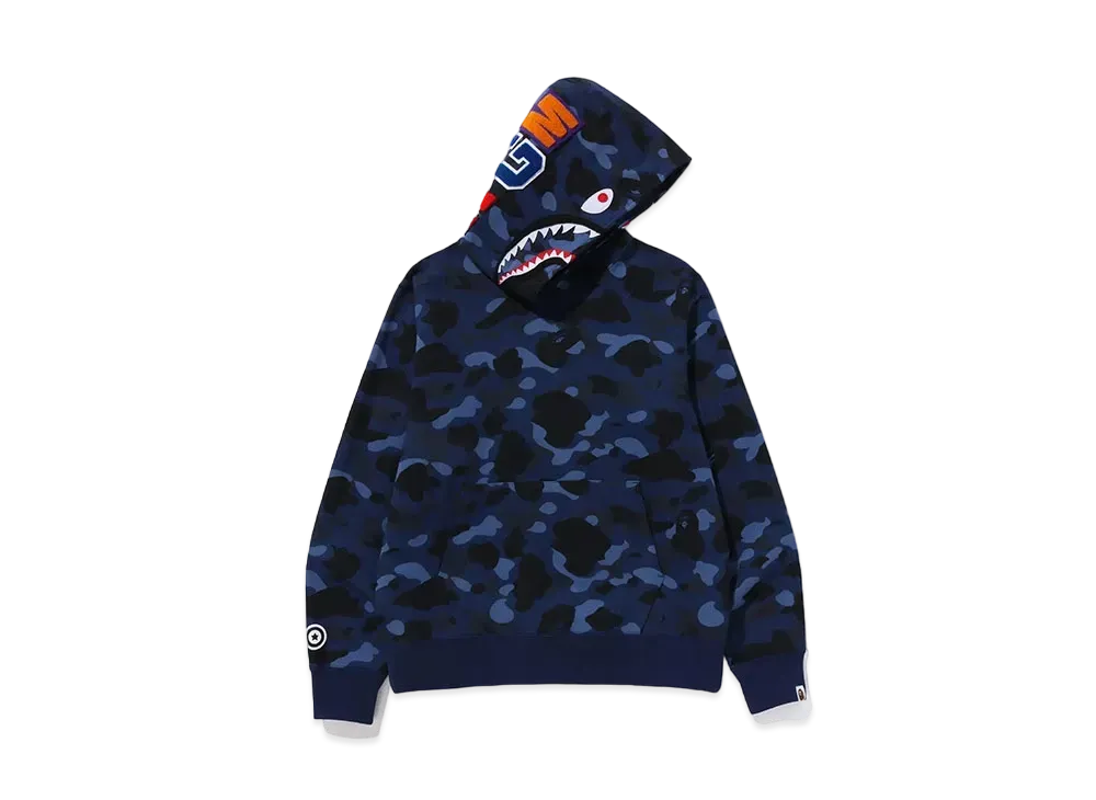 A BATHING APE Shark Pullover Hoodie "Navy"