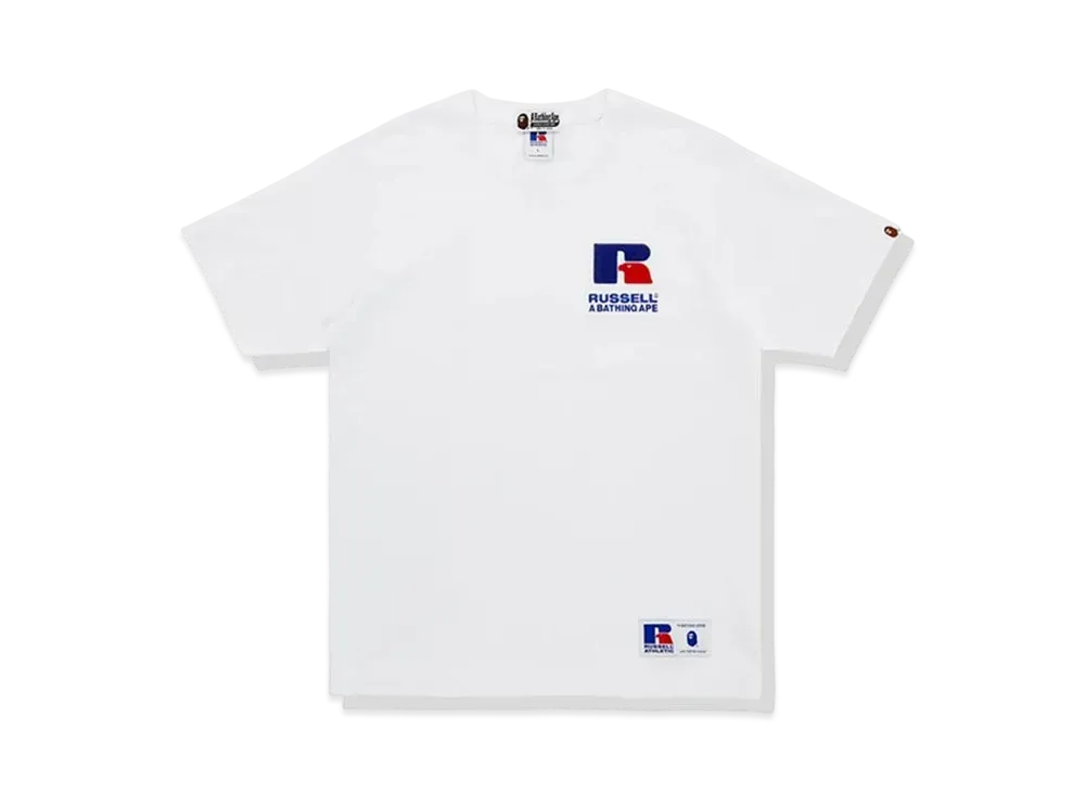 A BATHING APE x RUSSELL College Tee "White"