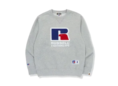 A BATHING APE x RUSSELL Crewneck "Gray"