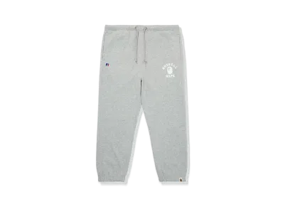 A BATHING APE x RUSSELL College Sweat Pants "Gray"