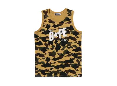 A BATHING APE 1st Camo Bape Sta Tank Top "Yellow"