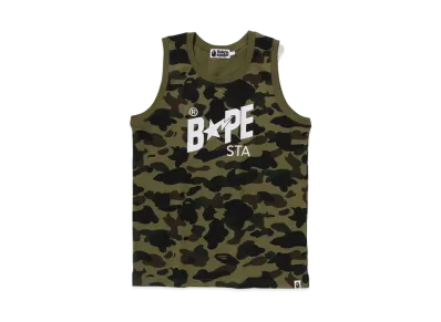 A BATHING APE 1st Camo Bape Sta Tank Top "Green"