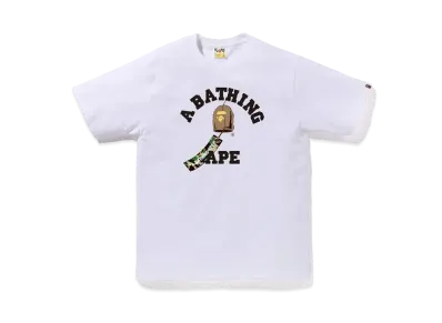 A BATHING APE Japanese Wind Chimes College Tee "White"