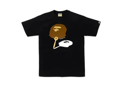 A BATHING APE Japanese Fan Ape Head Tee "Black"
