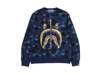 A BATHING APE Shark Crewneck "Navy"