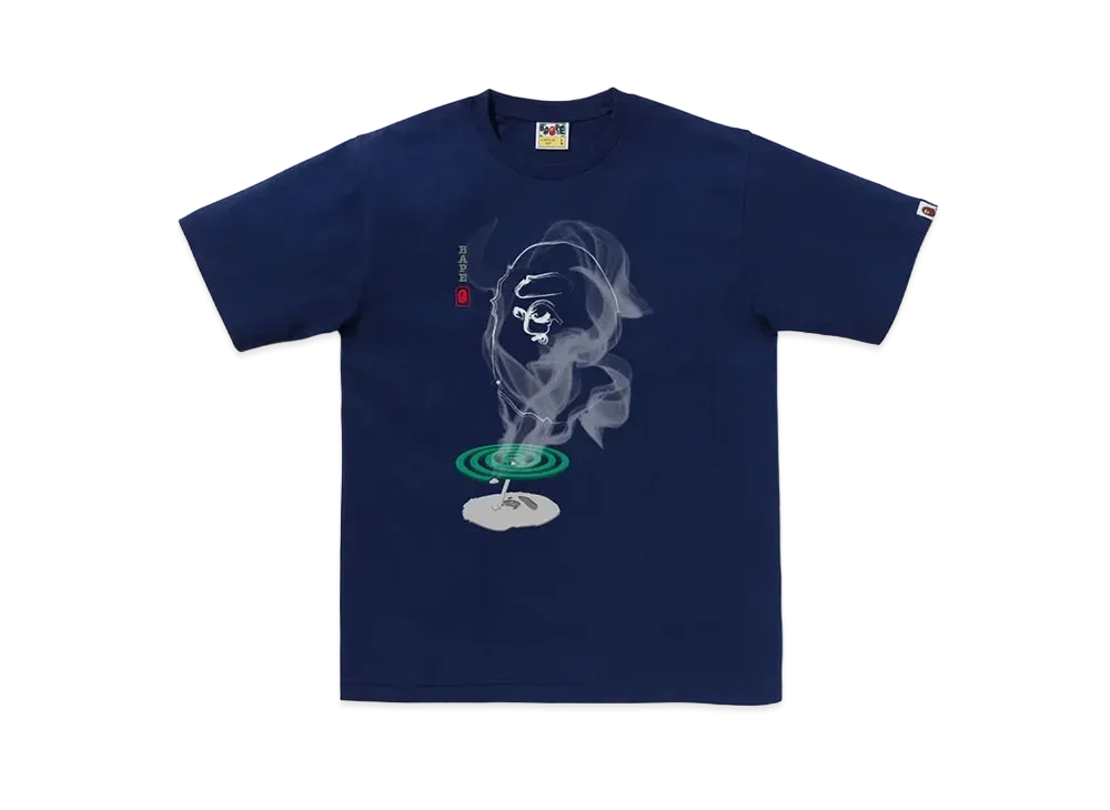 アベイシングエイプ モスキート コイル エイプヘッド Tシャツ "ネイビー"