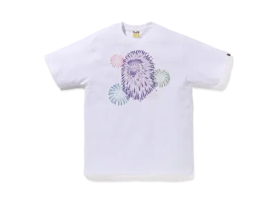 A BATHING APE Ape Head Firework Tee #2 "White"