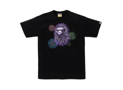 A BATHING APE Ape Head Firework Tee #2 "Black"