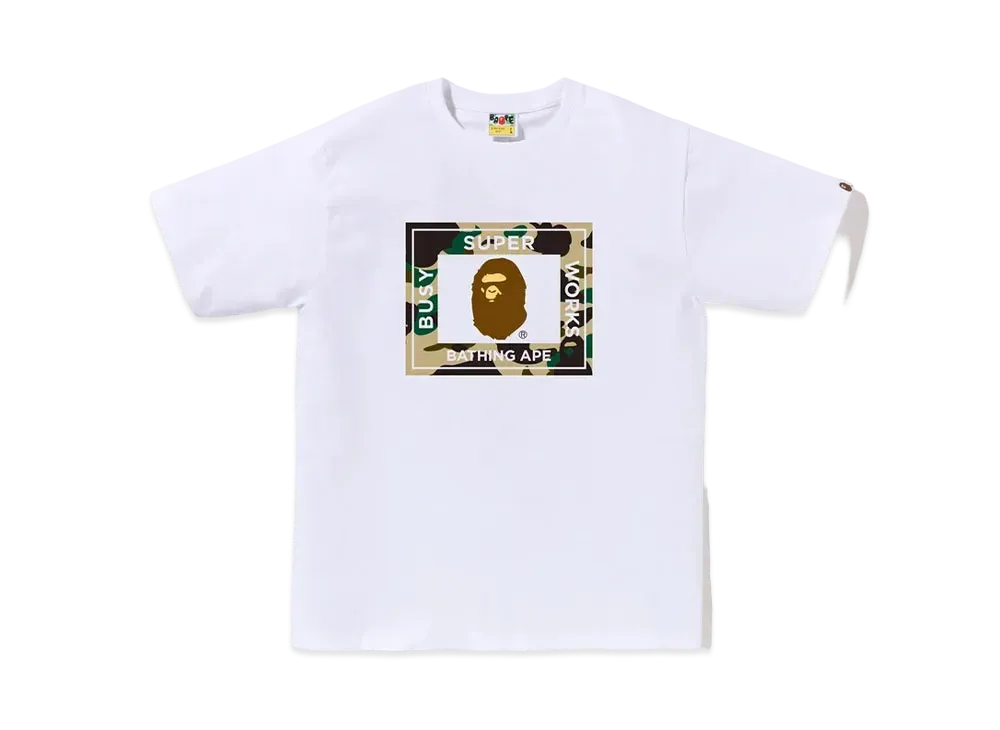 A BATHING APE 1st Camo Super Busy Works Tee "White"