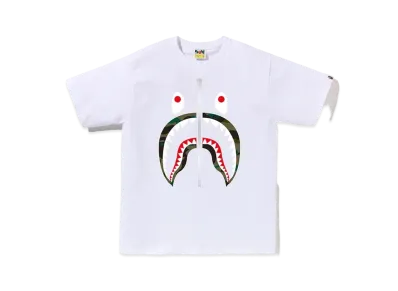 A BATHING APE 1st Camo Shark Tee "White/Green"