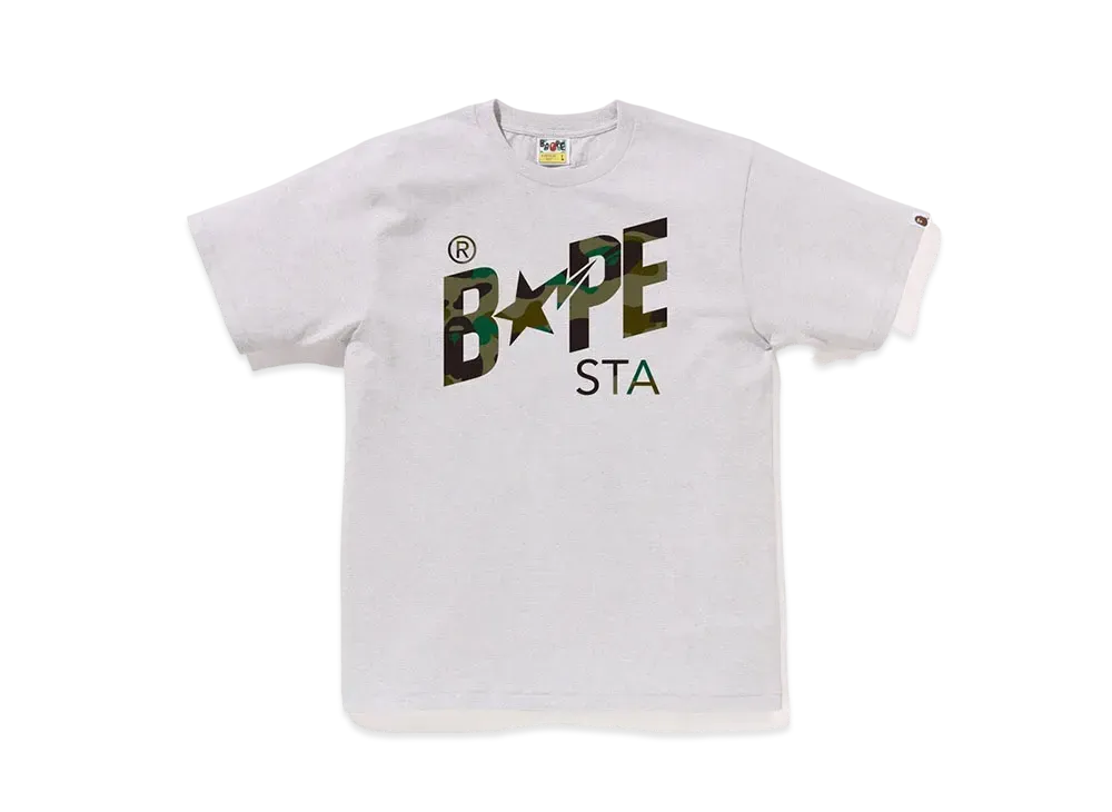 A BATHING APE 1st Camo Bape Sta Tee "Gray/Green"
