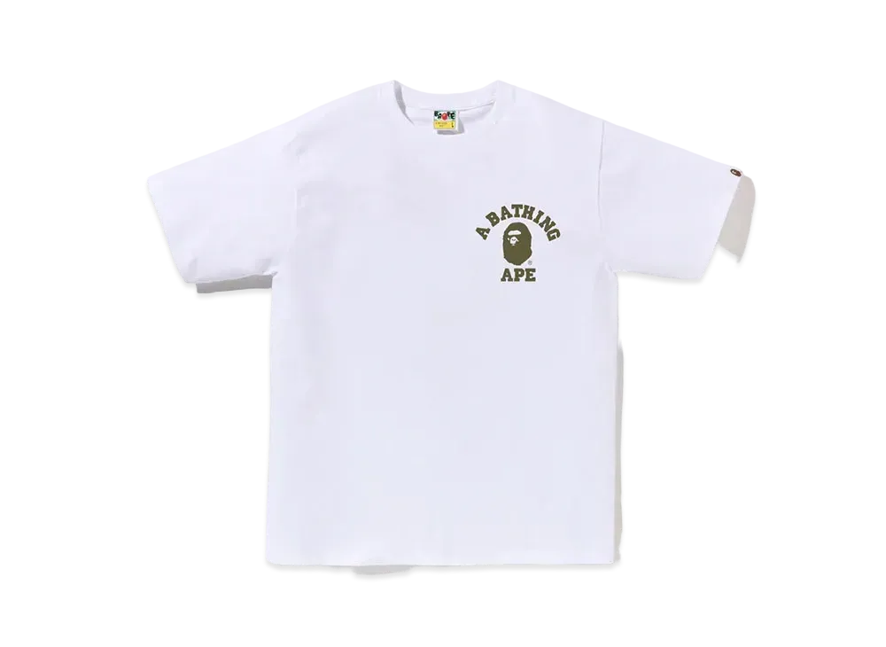 A BATHING APE 1st Camo College Ats Tee "White"