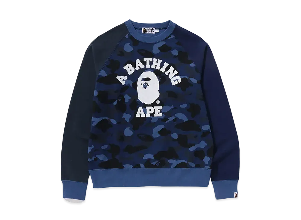 A BATHING APE College Crewneck "Navy"