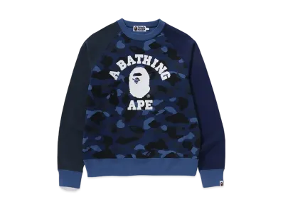 A BATHING APE College Crewneck "Navy"