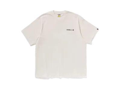 A BATHING APE Water Print Logo Relaxed Fit Tee "Ivory"