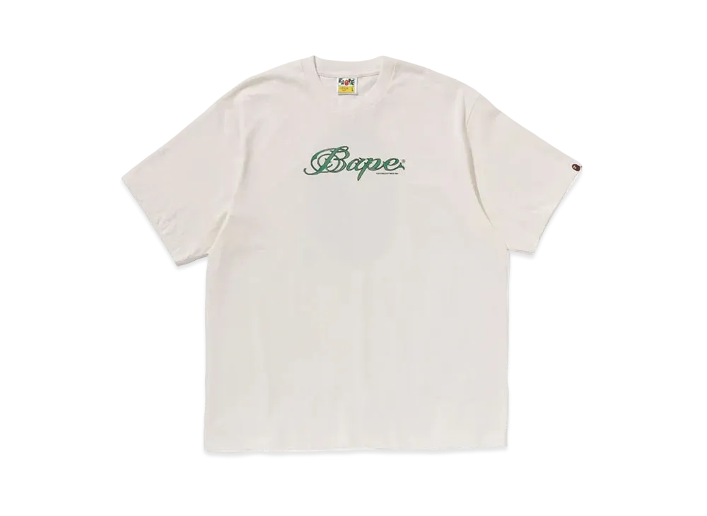 A BATHING APE Logo Relaxed Fit Tee "Ivory"