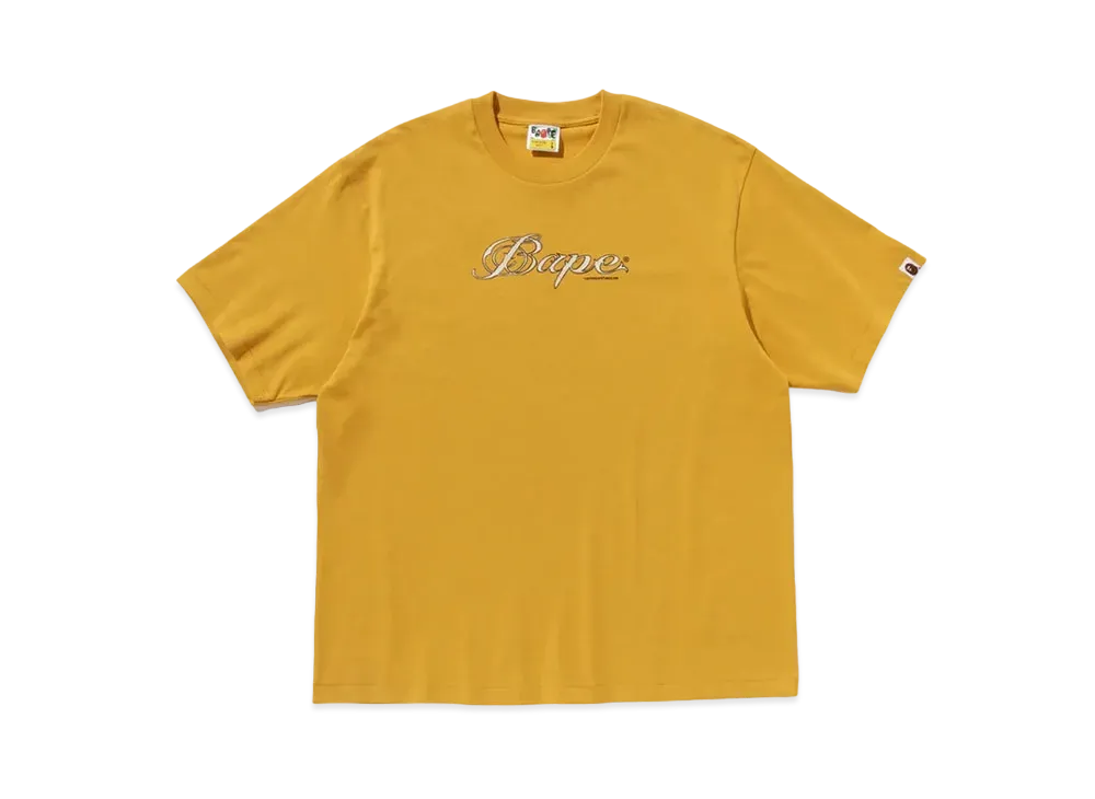 A BATHING APE Logo Relaxed Fit Tee "Yellow"