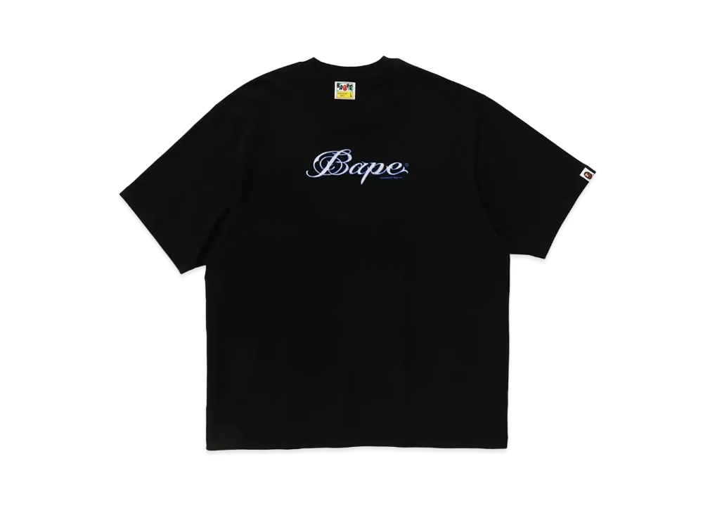 A BATHING APE Logo Relaxed Fit Tee "Black"