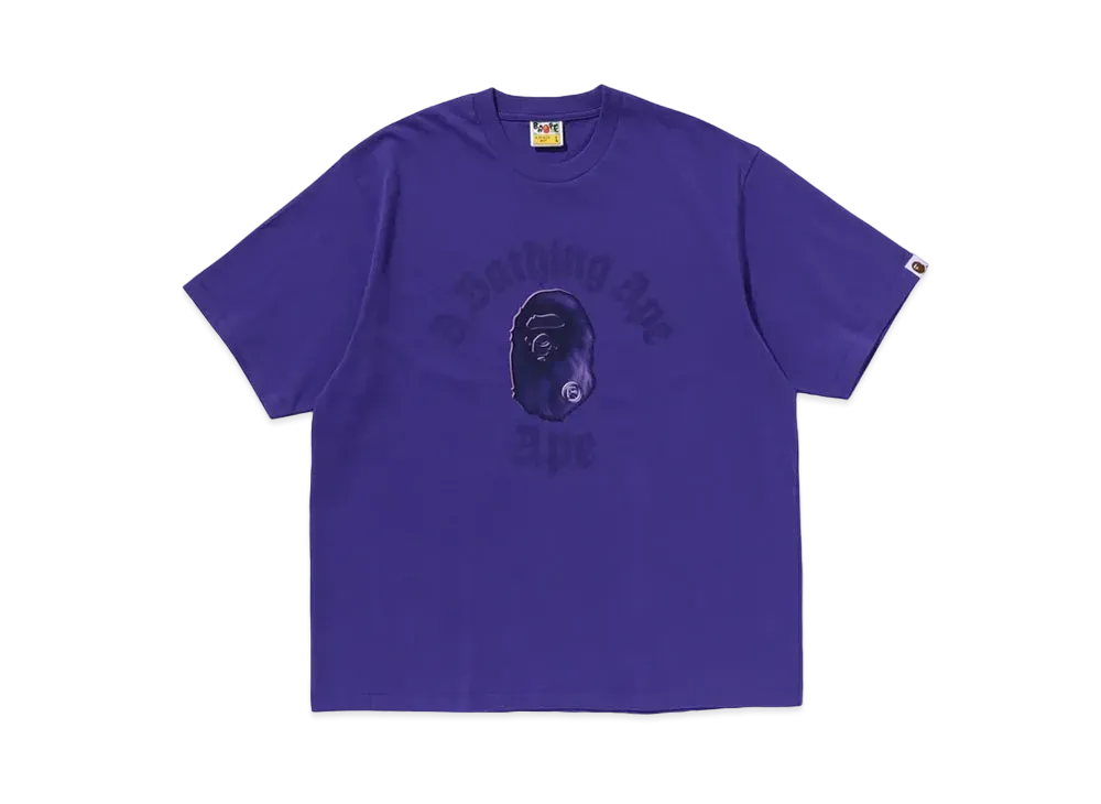A BATHING APE Gothic College Relaxed Fit Tee "Purple"