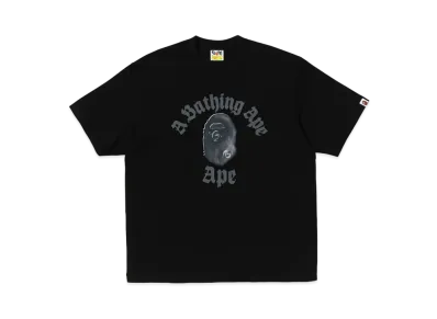 A BATHING APE Gothic College Relaxed Fit Tee "Black"