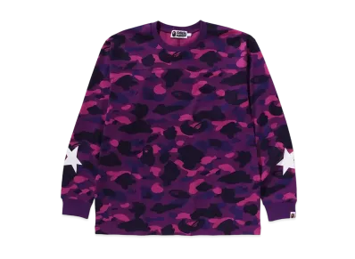 A BATHING APE Relaxed Fit L/S Tee "Purple"
