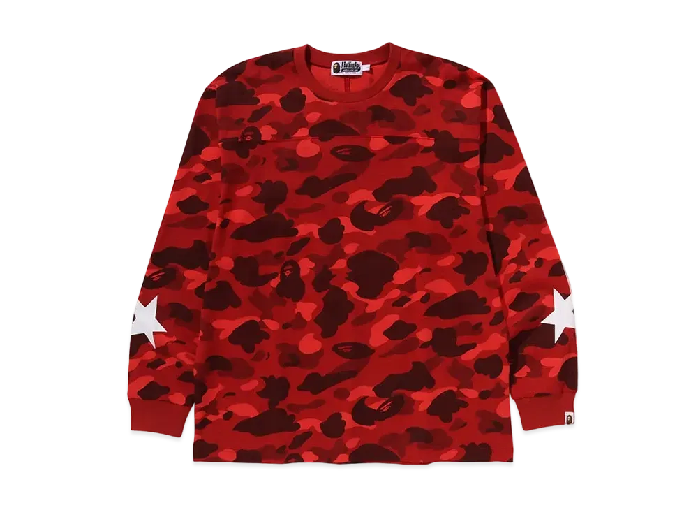 A BATHING APE Relaxed Fit L/S Tee "Red"