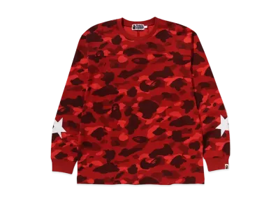 A BATHING APE Relaxed Fit L/S Tee "Red"