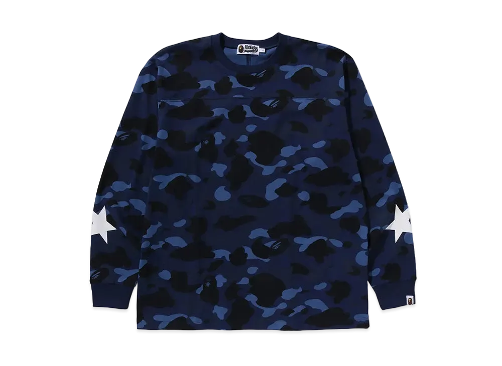 A BATHING APE Relaxed Fit L/S Tee "Navy"